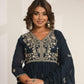 Blue Embroidery Cotton Suit Set - Qurbat