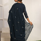 Blue Embroidery Cotton Suit Set - Qurbat