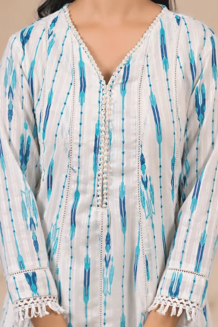 Coastal Breeze Printed Suit Set - Qurbat