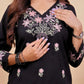 Elegant Black Kurta Set – A Fusion of Comfort & Style - Qurbat