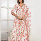 Ethereal Floral Print Anarkali Suit Set - Qurbat