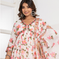 Ethereal Floral Print Anarkali Suit Set