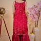 Graceful Bandhani Kurta with Sharara & Dupatta - Qurbat