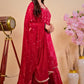 Graceful Bandhani Kurta with Sharara & Dupatta - Qurbat