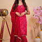 Graceful Bandhani Kurta with Sharara & Dupatta - Qurbat