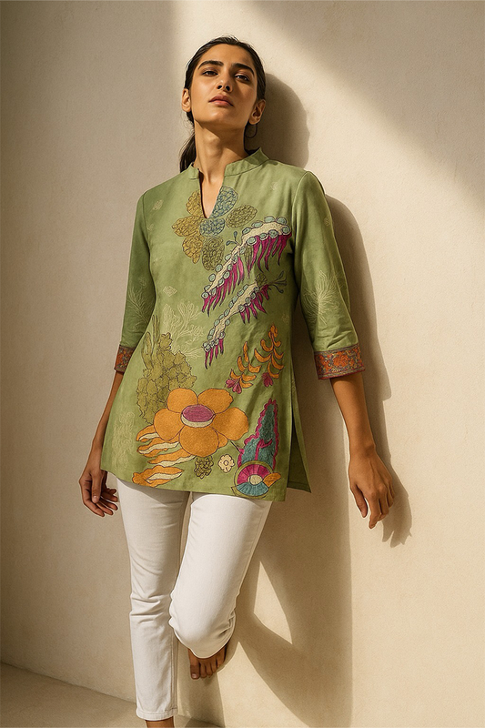 Lightweight Muslin Short Kurti for Everyday Comforty