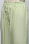 Green Printed Suit Set for Women with Hand Embroidery – Elegant & Chic - Qurbat