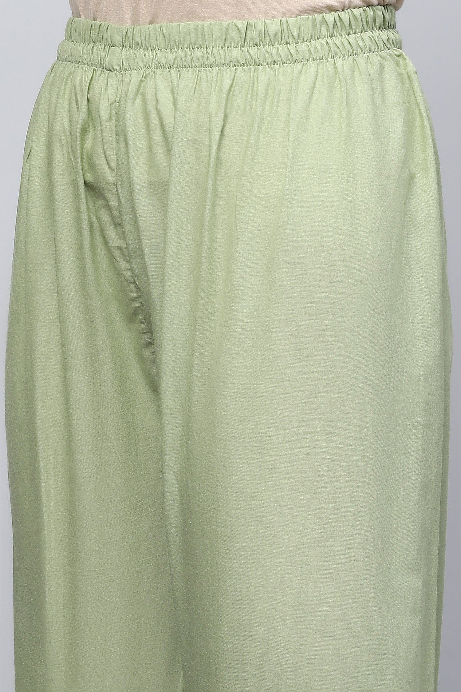 Green Printed Suit Set for Women with Hand Embroidery – Elegant & Chic - Qurbat