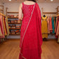 Timeless  Red  Bandhani Print Sharara Set with Dupatta