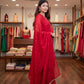 Timeless  Red  Bandhani Print Sharara Set with Dupatta
