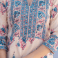 Ivory Bloom Printed Anarkali Suit Set - Qurbat