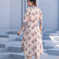 Ivory Bloom Printed Anarkali Suit Set - Qurbat
