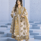 Ivory Bloom Printed Anarkali Suit Set - Qurbat