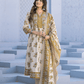 Ivory Bloom Printed Anarkali Suit Set - Qurbat