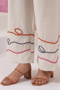 Ivory Garden Embroidered Co - Ord Set - Qurbat