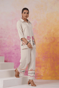 Ivory Garden Embroidered Co - Ord Set - Qurbat