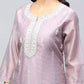 Lavender Digital Print with Handwork Suit Set for Women - Qurbat