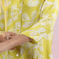Lemon Digital Print Kurti - Qurbat