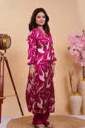 Magenta Muse Muslin Everyday Kurta Bottom Set - Qurbat