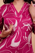 Magenta Muse Muslin Everyday Kurta Bottom Set - Qurbat