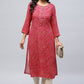 Magenta Pink Bandhani Muslin Printed Kurta for Women – Vibrant & Elegant - Qurbat