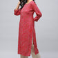 Magenta Pink Bandhani Muslin Printed Kurta for Women – Vibrant & Elegant - Qurbat