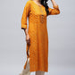 Mustard Bandhani Print Kurta - Qurbat