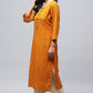 Mustard Bandhani Print Kurta - Qurbat
