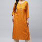 Mustard Bandhani Print Kurta - Qurbat