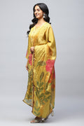 Mustard Digital Print with Handwork Suit Set for Women - Qurbat