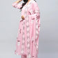 Pink Cotton Printed Suit Set for Women - Qurbat
