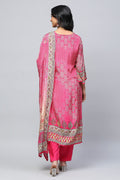 Pink Digital Print Suit Set for Women – Chic & Contemporary - Qurbat