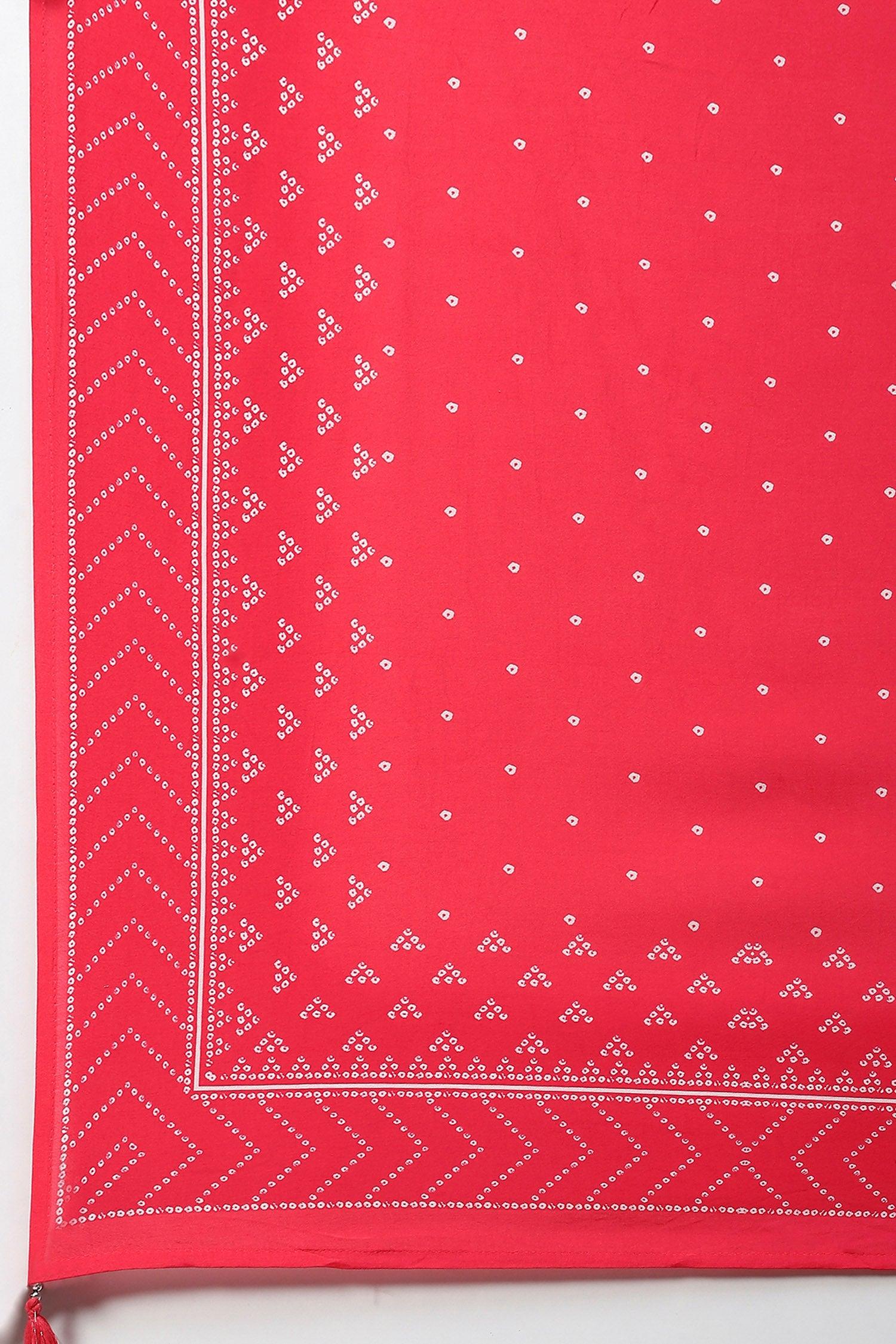 Pink Digital Print Suit Set for Women with Zari Embroidery - Qurbat