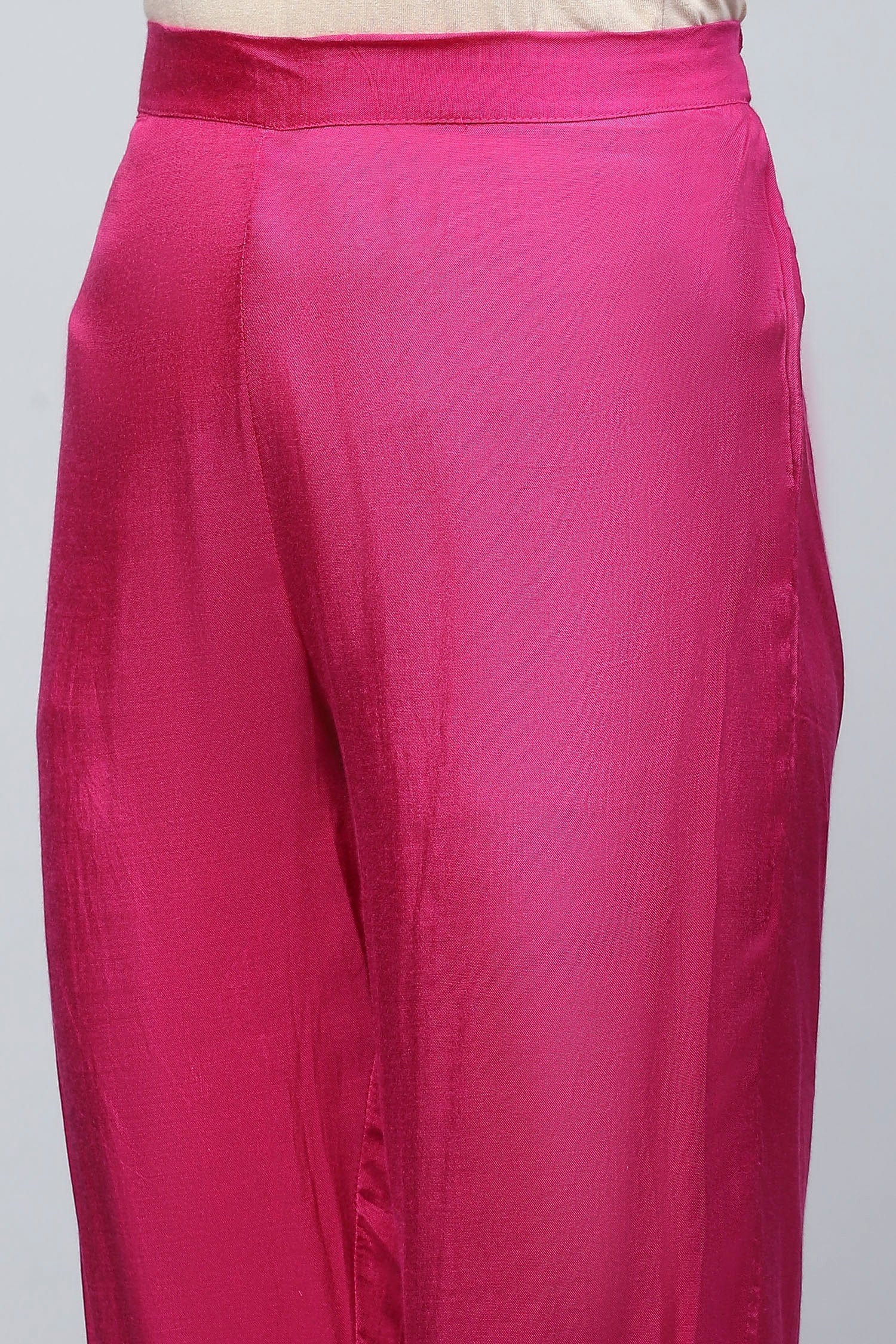Pink Muslin Angrakha Printed Suit Set for Women - Qurbat