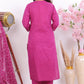 Premium Cotton Purple Suit with Traditional Embroidery & Bandhani Print Dupatta - Qurbat