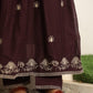 Purple Embroidered Cotton Suit Set - Qurbat