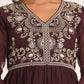 Purple Embroidered Cotton Suit Set - Qurbat