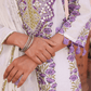 Purple Floral Mirror Work Sharara Set - Qurbat