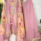 Purple Premium 3PC Ethnic Set with Embroidered Kurta & Floral Dupatta - Qurbat