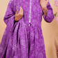 Purple Radiance Handcrafted Bandhani Kurta Set - Qurbat