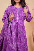 Purple Radiance Handcrafted Bandhani Kurta Set - Qurbat