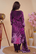 Qurbat Signature Muslin Suit – Plum Perfection in Every Thread - Qurbat