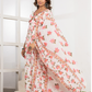 Ethereal Floral Print Anarkali Suit Set