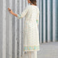 Soft Pink Floral Embroidered Three - Piece Suit Set - Qurbat
