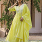 Sunshine Bloom Chikankari Suit Set - Qurbat