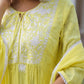 Sunshine Bloom Chikankari Suit Set - Qurbat