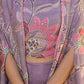 Sunshine Bloom Lavender Co - ord Set with Printed Cape - Qurbat
