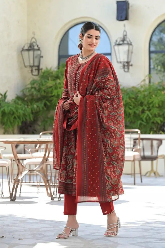 Three - Piece cotton Suit Set - Qurbat