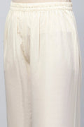 White Embroidered Suit Set for Women - Qurbat