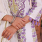 Purple Floral Mirror Work Sharara Set
